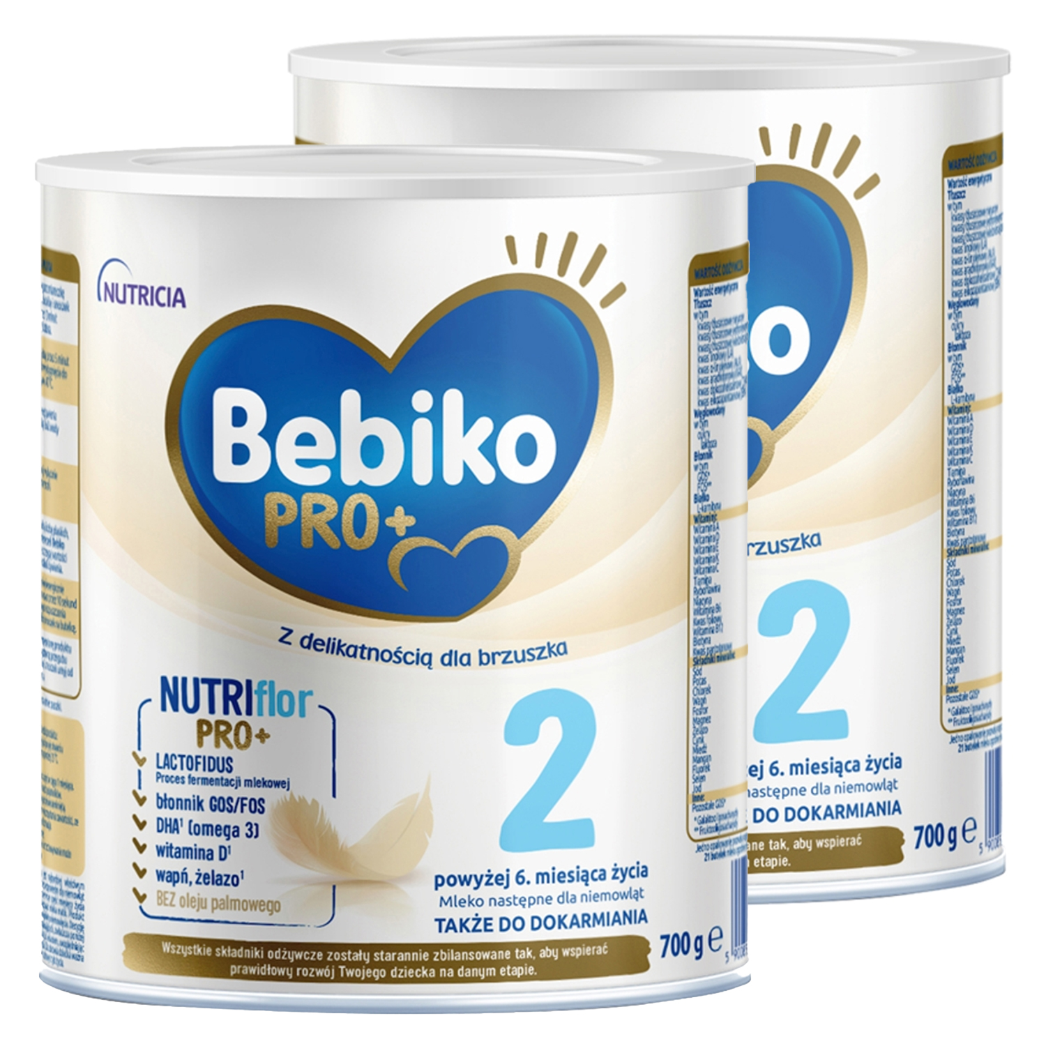 Zestaw Bebiko Pro+ 2 Nutriflor Pro+, mleko następne, powyżej 6 miesiąca, 2 x 700 g
