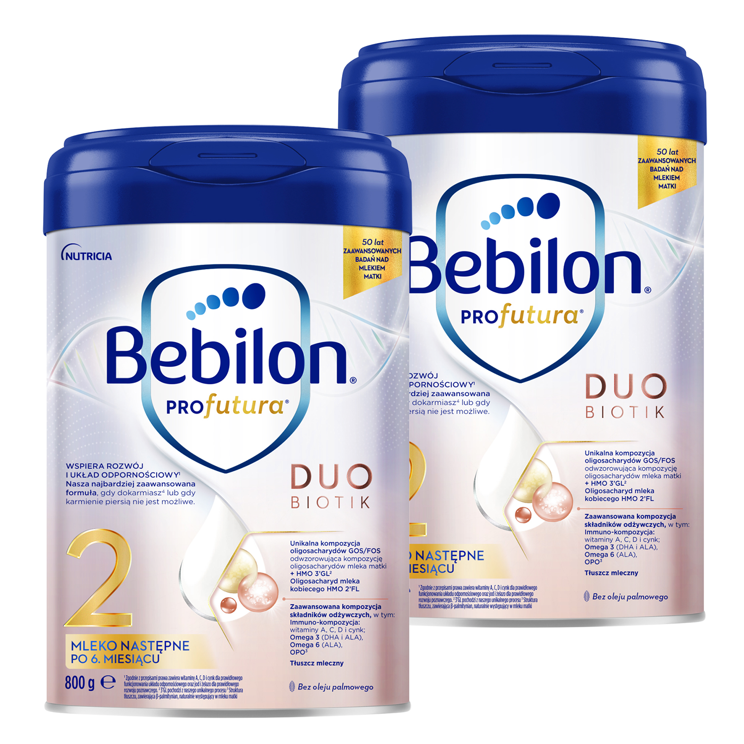 Zestaw Bebilon Profutura Duo Biotik 2, mleko następne, po 6 miesiącu, 2 x 800 g