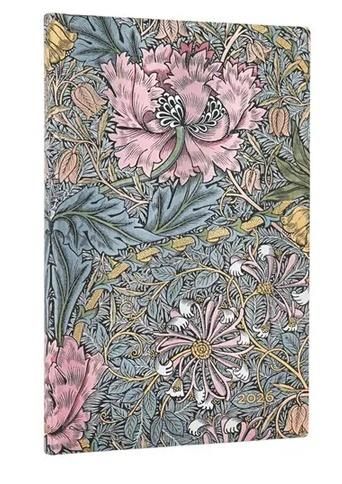 Paperblanks Kalendarz książkowy maxi 2026 Morris Pink Honeysuc - kalendarz