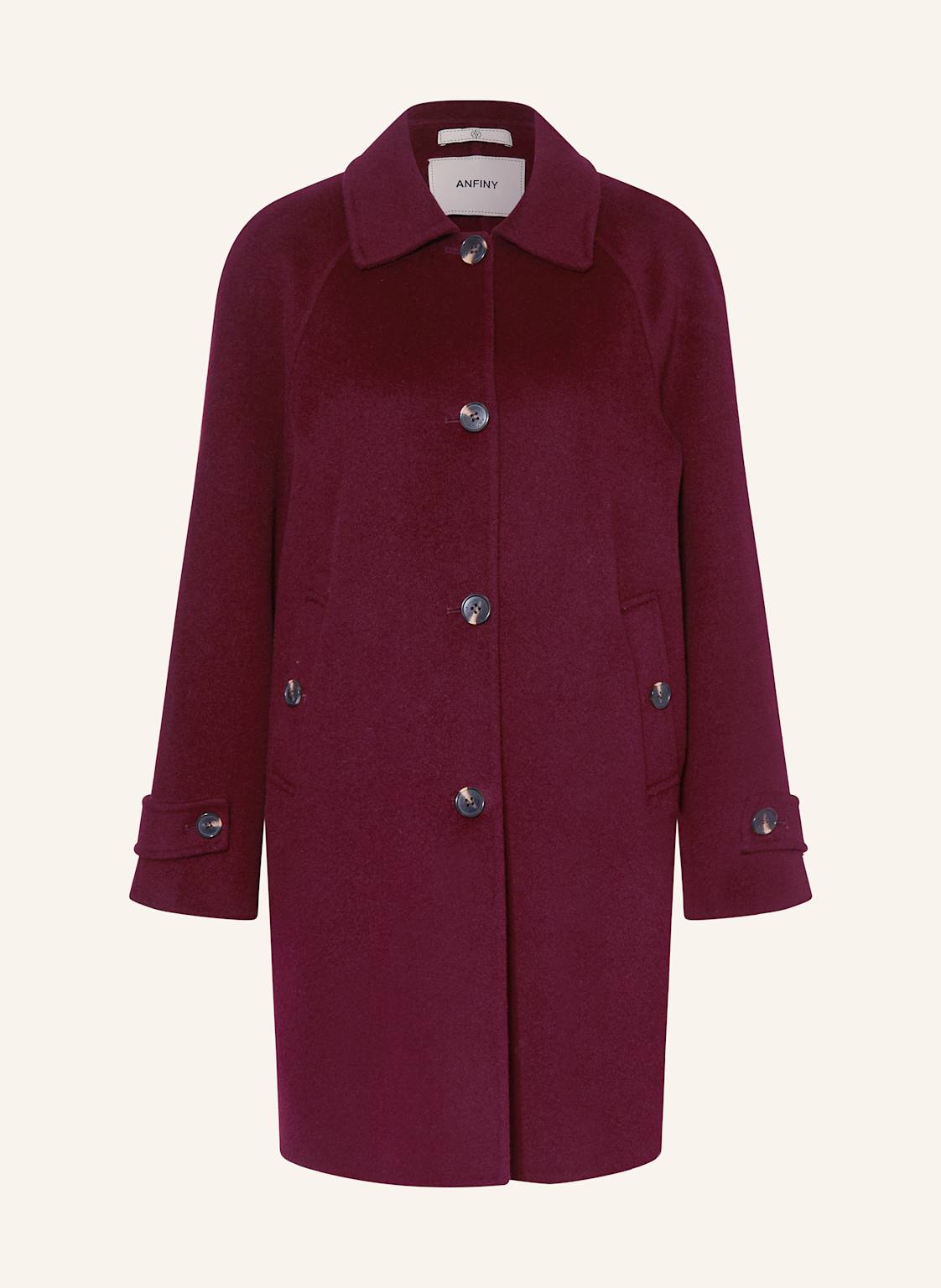 Anfiny Płaszcz Wełniany Michela rot