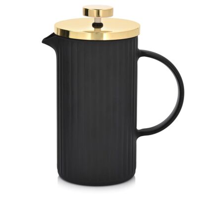 Zaparzacz do kawy, ziół i herbaty Curly 600 ml czarno-złoty