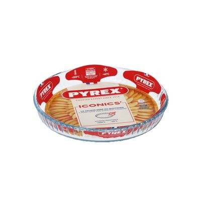 Forma żaroodporna Iconics do tarty 25 cm 1,1 l niska transparentny