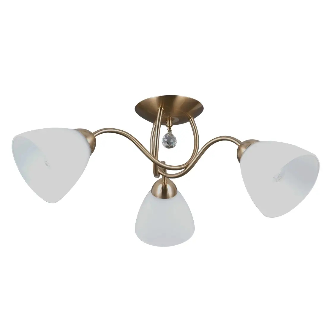 Potrójna sufitowa lampa Lugano PND-5643-3-HBR metalowa chrom biała