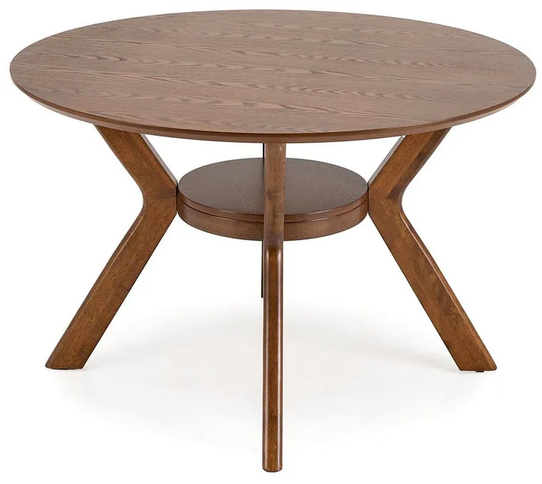 Brązowy okrągły stół do jadalni - Gink
