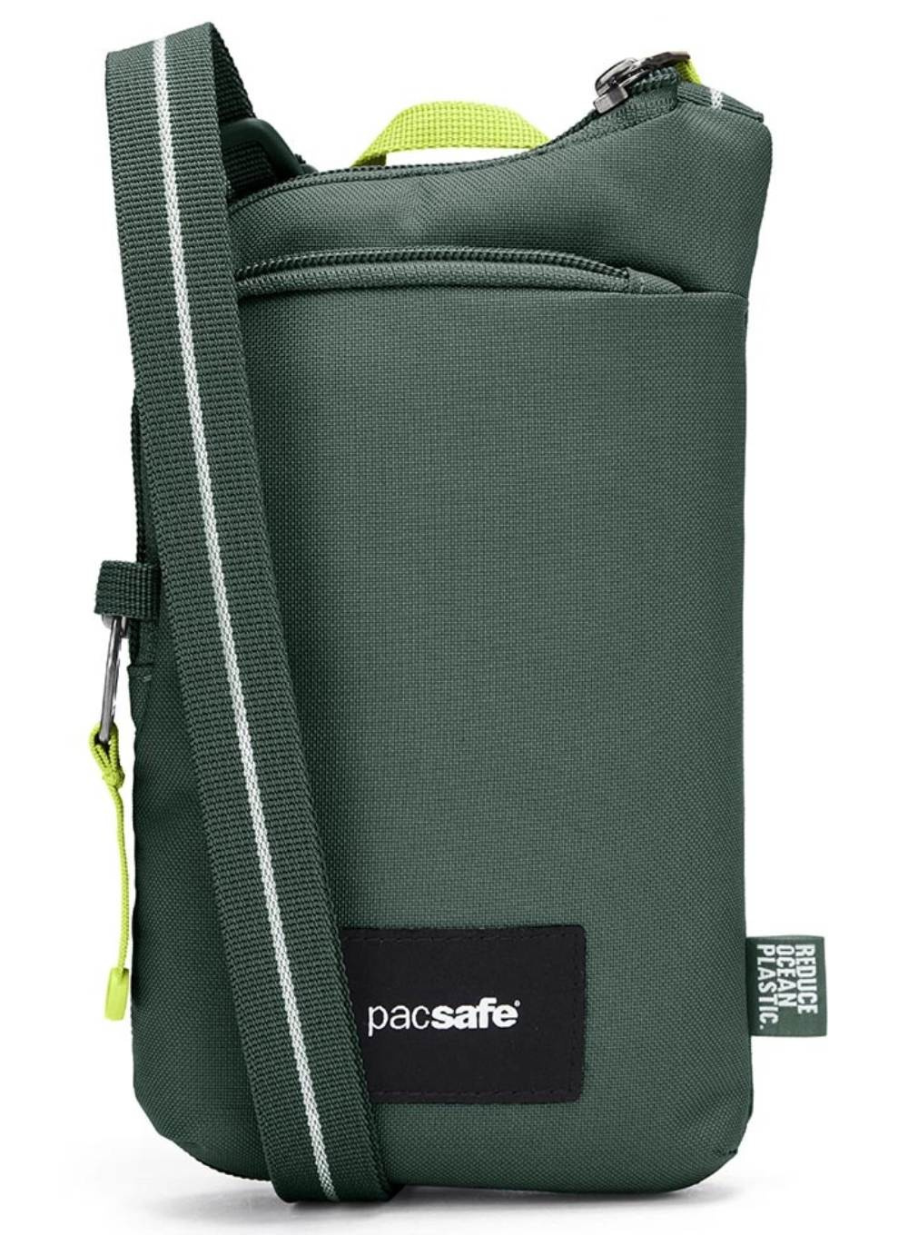 Saszetka antykradzieżowa na dokumenty Pacsafe Go Tech Crossbody - spruce green