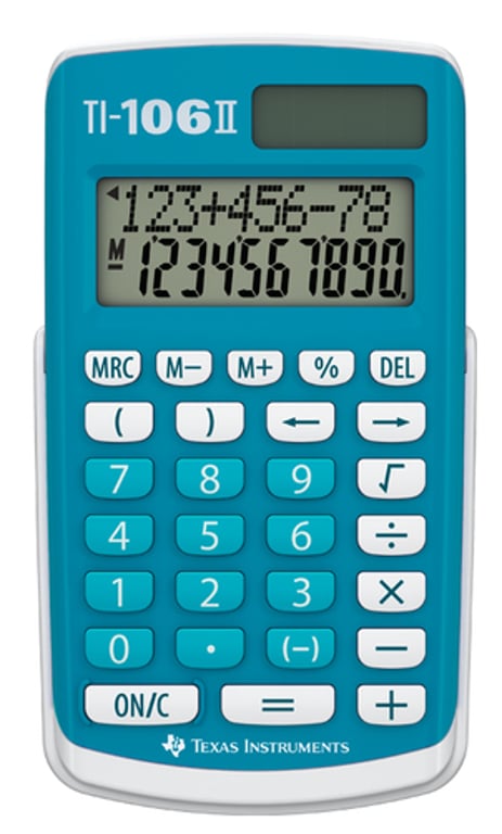 Texas Instruments TI 106-II kalkulator Kieszeń Podstawowy kalkulator Niebieski, Biały