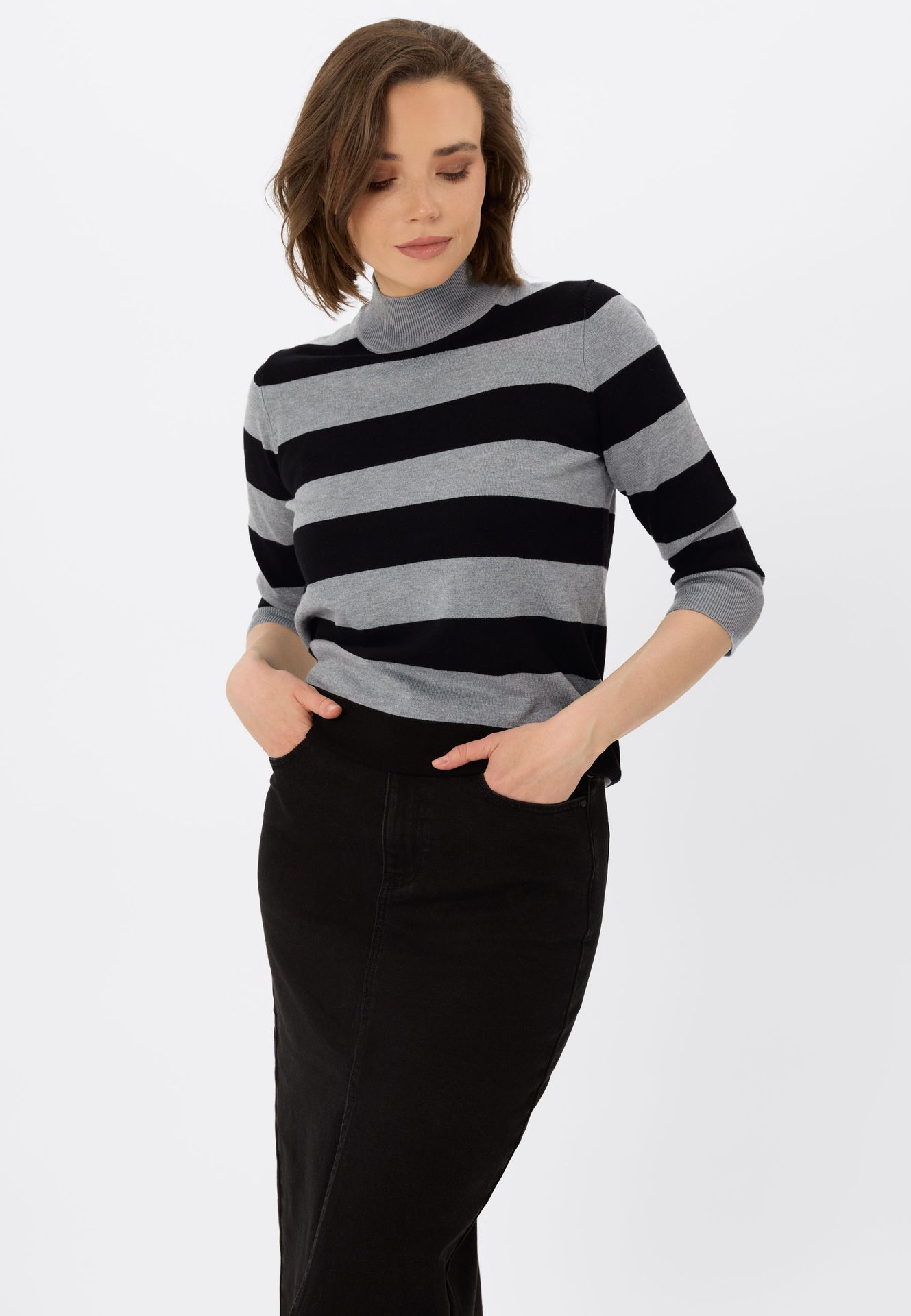 Półgolf w paski S-TESS