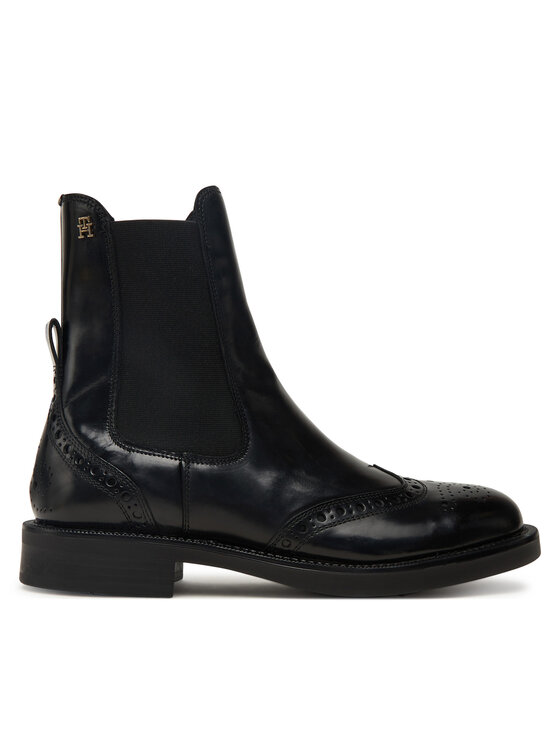 Tommy Hilfiger Sztyblety Brogue Boot FW0FW09151 Czarny