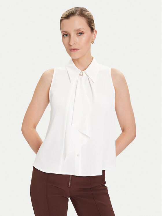 Rinascimento Bluzka CFC0125089003 Biały Regular Fit