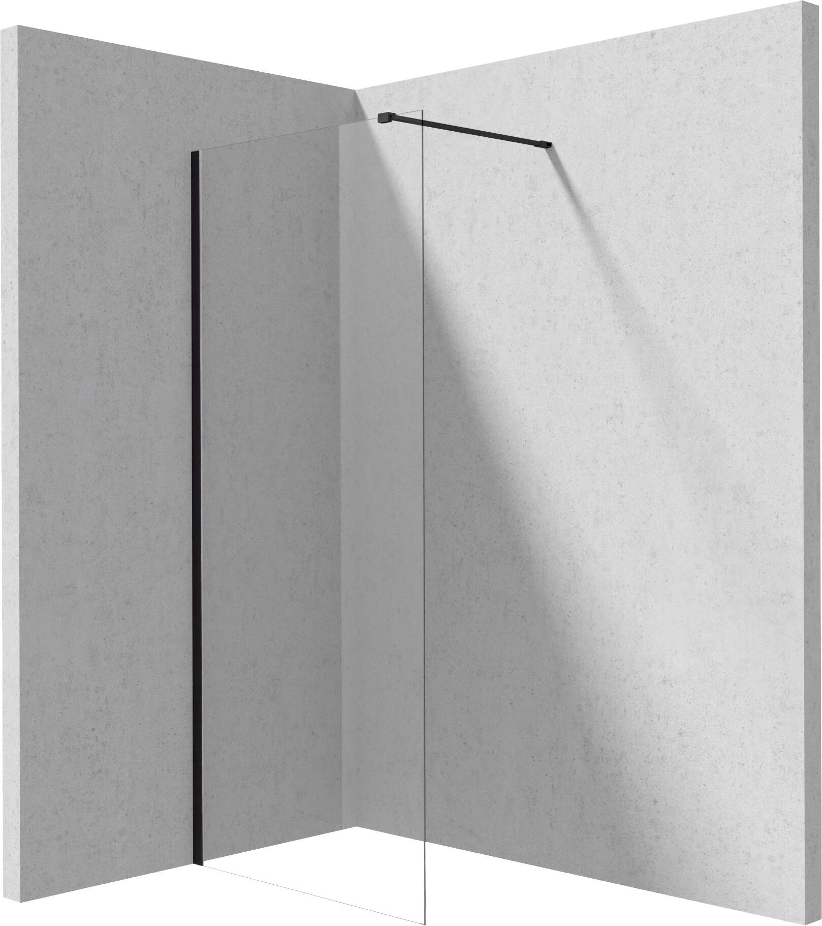 Deante Ścianka prysznicowa walk-in 110 cm Prizma czarna nero KTJ_N31P