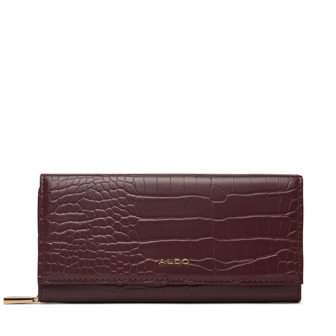 Duży Portfel Damski Aldo Wylaberia 14143686 Bordowy