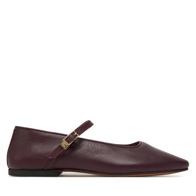 Baleriny Tommy Hilfiger SmooMaryjane FW0FW09152 Bordowy