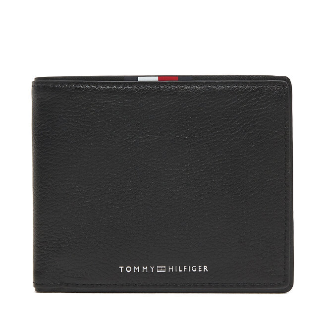 Duży Portfel Męski Tommy Hilfiger Th Corp Cc & Coin AM0AM13740 Czarny