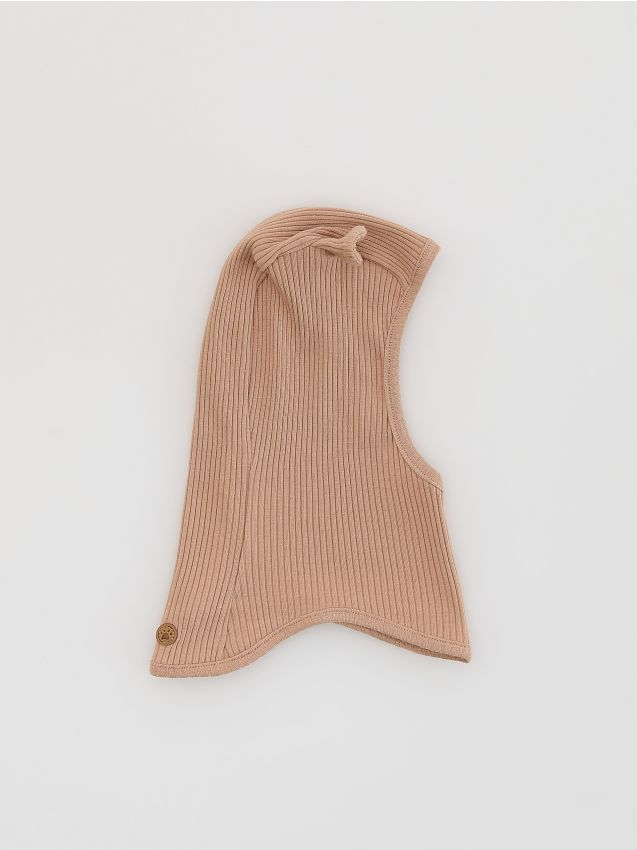 Reserved - Czapka kominiarka - brązowy