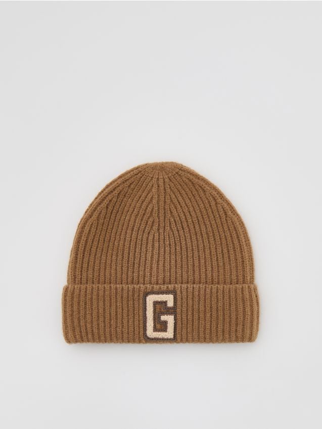 Reserved - Czapka z haftem - beżowy