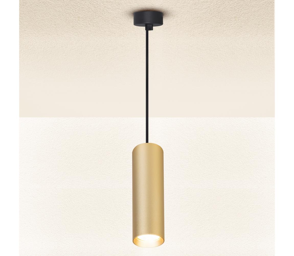 Brilagi - LED ściemnialna lampa wisząca na przewodzie SELE 1xGU10/6,5W/230V czarna/złota