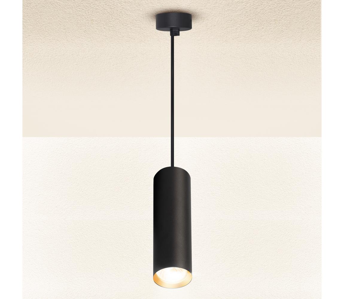 Brilagi - LED ściemnialna lampa wisząca na przewodzie SELE 1xGU10/6,5W/230V czarny/złoty