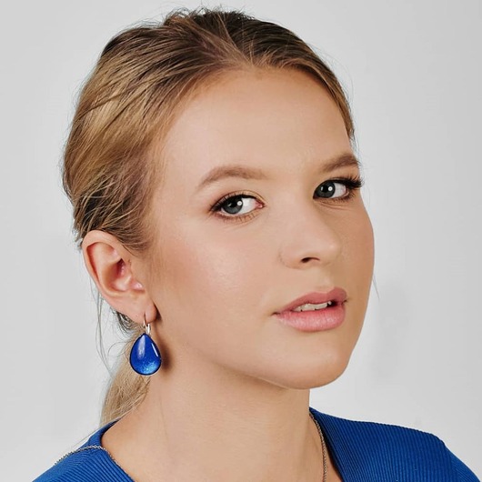 Kolczyki krople z perłowym blaskiem Parla e14/25