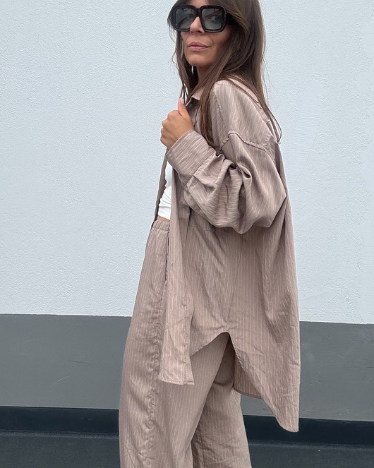 Koszula Calm oversize Taupe