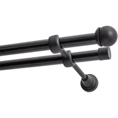 Karnisz DECASTYL Gałka Max podwójny 320 cm Czarny