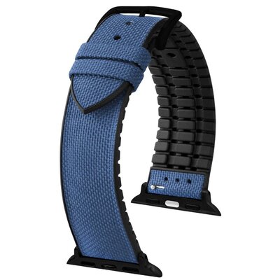 Pasek HIRSCH Arne do Apple Watch 42/44/45/46/49 Niebieski Adapter