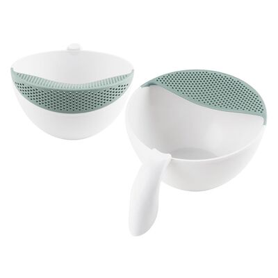 Miska z nakładką cedzakową Spiżarnia pani domu 19 x 25,5 x 12 biały