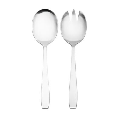 Zestaw sztućów do sałaty Planet 2 elementy srebrny