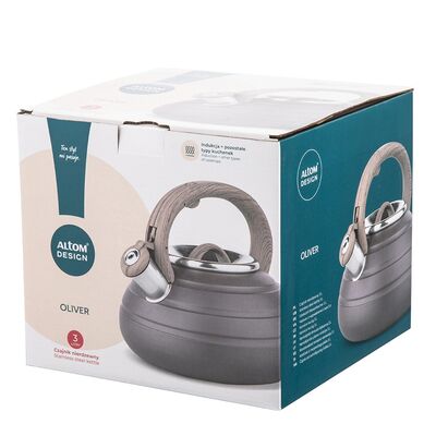 Czajnik nierdzewny Oliver 3 l szary