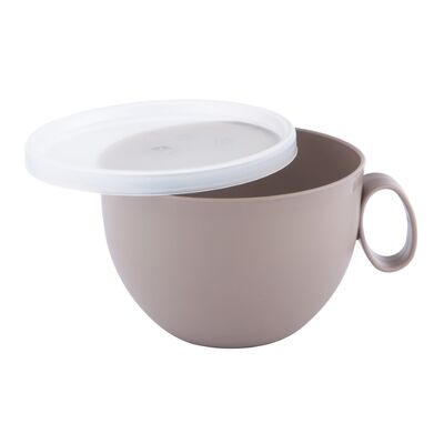 Kubek z pokrywką 550 ml beżowy