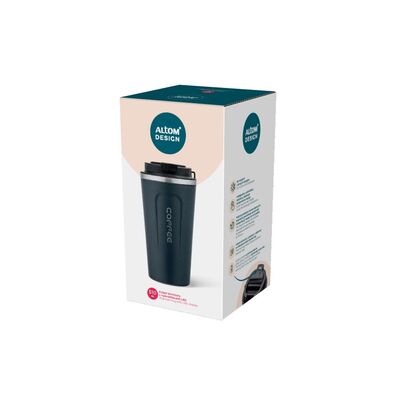 Kubek termiczny 510 ml z wyświetlaczem LED na baterie granatowy