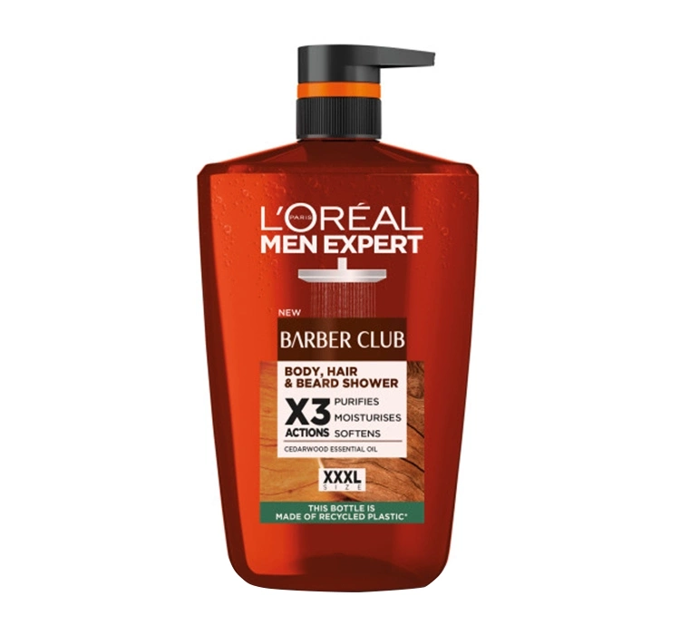 L'Oréal Paris Men Expert Barber Club X3 żel pod prysznic do ciała, włosów i brody 1000 ml