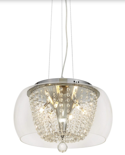 Lumina Deco Nowoczesna Lampa Wisząca Disposa Clear D40