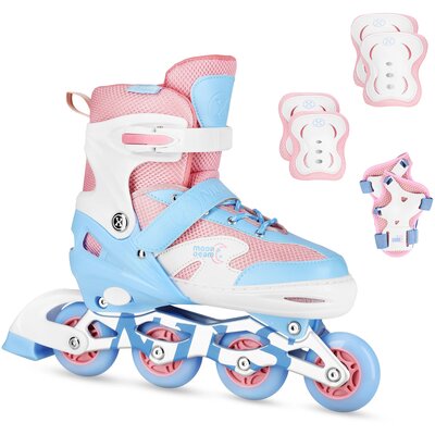 Łyżworolki NILS EXTREME Moonbeam NA0189 z ochraniaczami ( 31-34) Biały