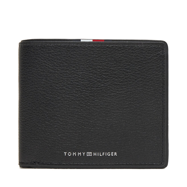 Duży Portfel Męski Tommy Hilfiger Th Corp Cc Flap & Coin AM0AM13741 Czarny