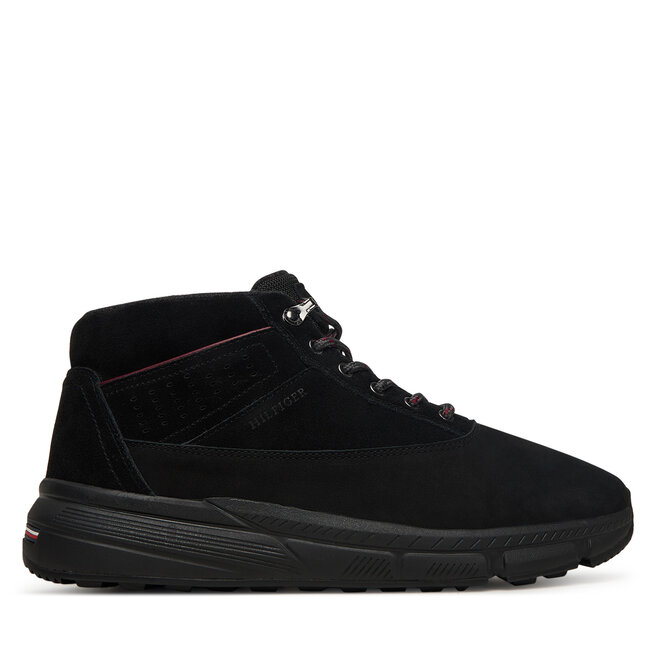 Trzewiki Tommy Hilfiger Hilfiger W Nbk Sde Hybrid Boot FM0FM05609 Czarny
