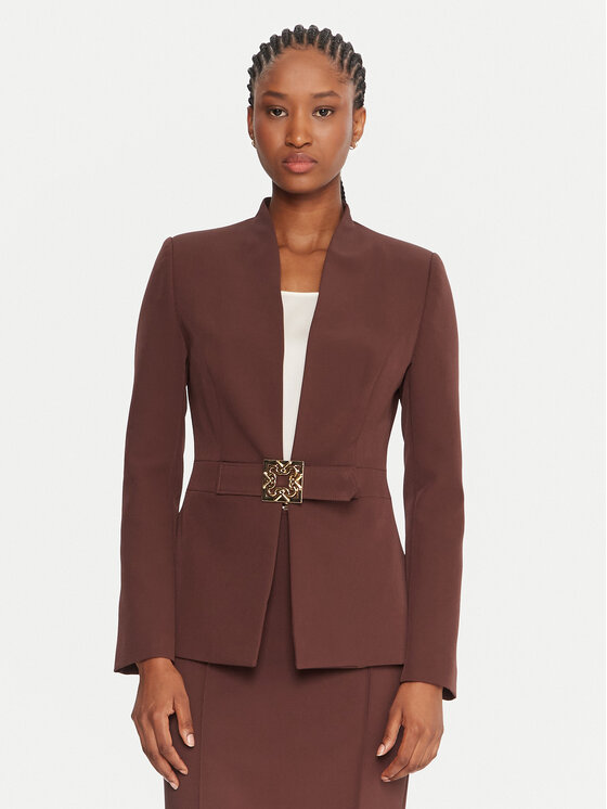 Rinascimento Marynarka CFC0126208003 Brązowy Slim Fit