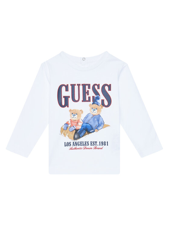 Guess Bluzka I5BI00I3Z14 Biały Regular Fit