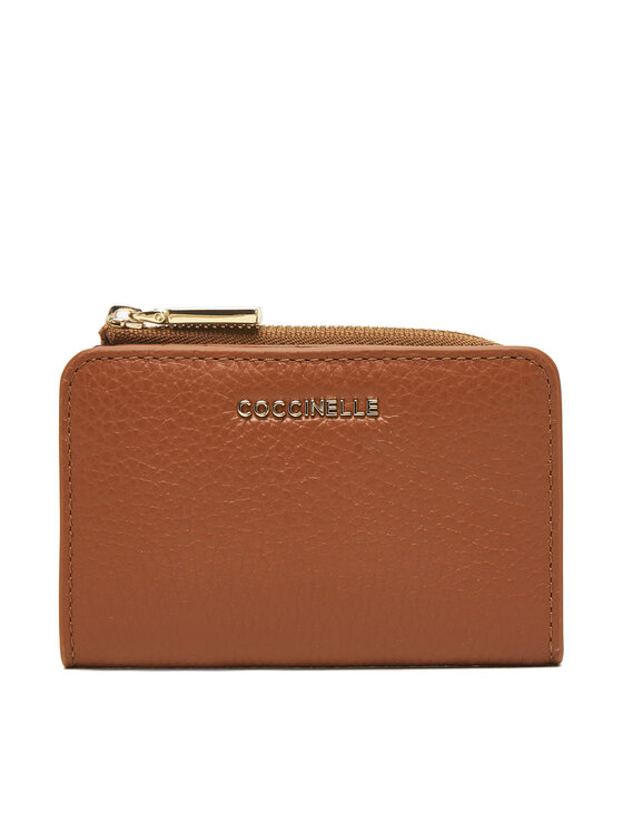 Coccinelle Mały Portfel Damski MW5 Metallic Soft E2 MW5 17 01 01 Brązowy