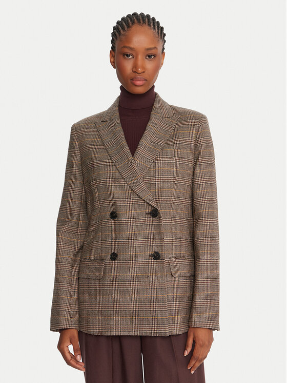Weekend Max Mara Marynarka Giove 2525046022 Brązowy Regular Fit