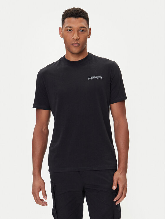 Napapijri T-Shirt S-Back Graphic NP0A88SU Czarny Regular Fit