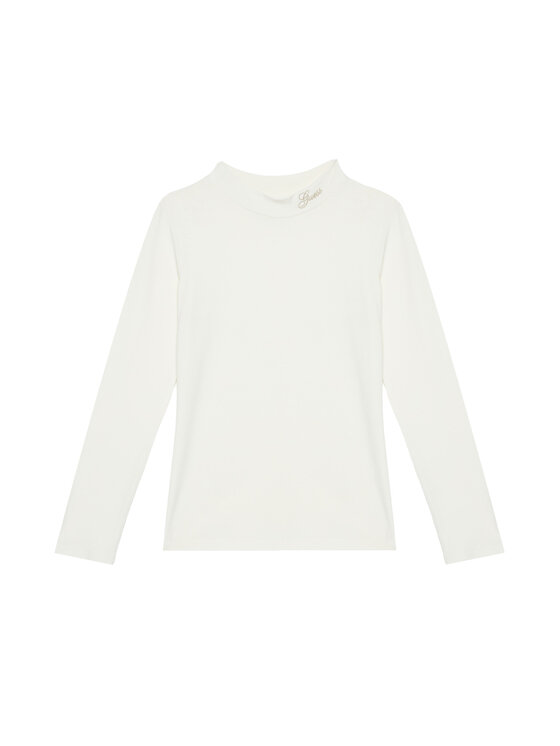 Guess Bluzka J5BI14J1314 Écru Slim Fit