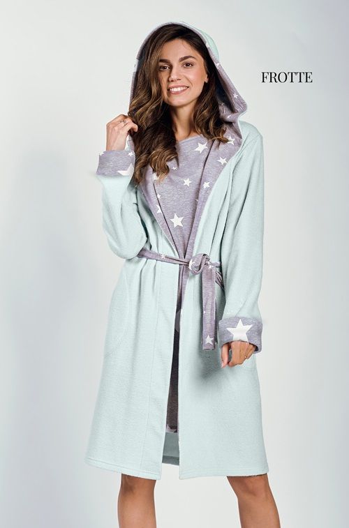 Szlafrok Brigitte 3211 Miętowy Frotte