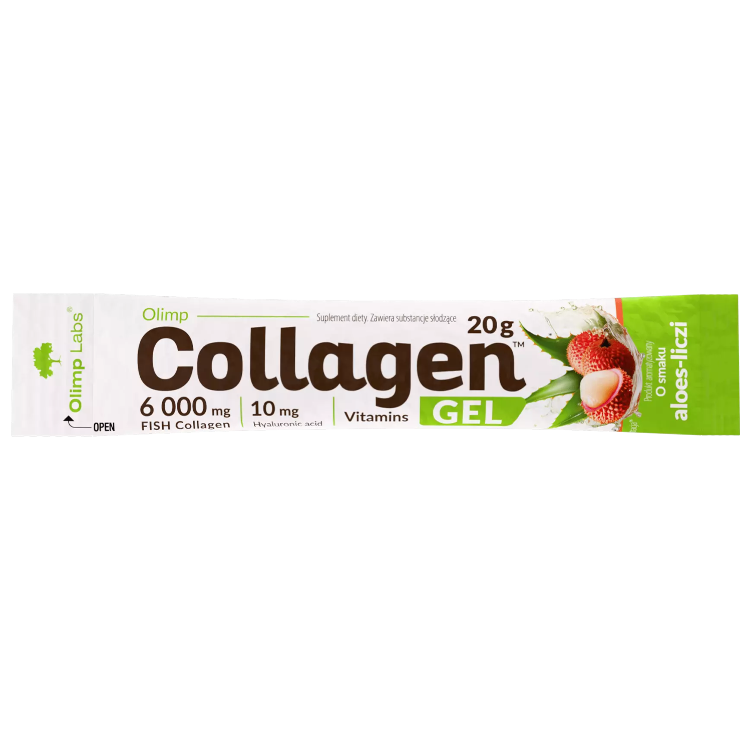 Olimp Collagen Gel, żel, smak aloes-liczi, 20 g