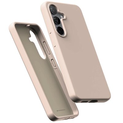 Etui MERCURY Pure MagSafe Silicone do Samsung Galaxy S25+ Piaskowy