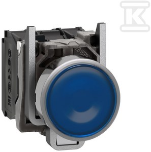 Przycisk kryty podświetlany LED, NO+NZ, 24V, niebieski