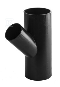 Trójnik PEHD 90x63/45 S12.5, kolor czarny, QS (Quick Stream)
