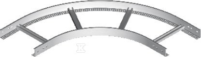 Łuk drabinki 90° LDP/LDOP400H60 N, grubość blachy 1,5 mm E90