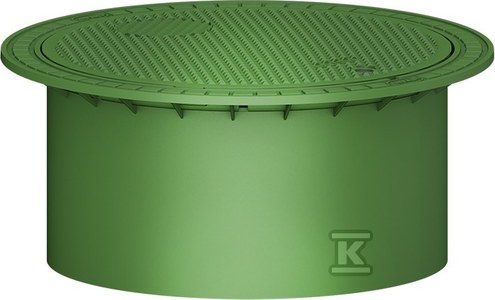 Pokrywa tworzywowa teleskopowa DN600 MINI kl.A15 (1.5T), do szamba szczelnego, kolor zielony