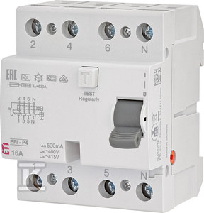 Wyłącznik różnicowoprądowy EFI-P4 A 16/0.5