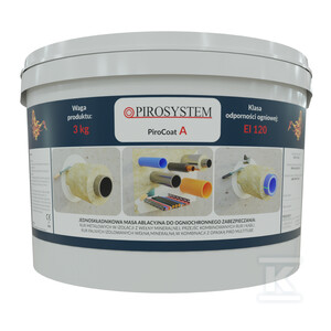 Pasta ogniochronna PiroCoat A, opakowanie handlowe 3kg PIROSYSTEM_ONNLINE